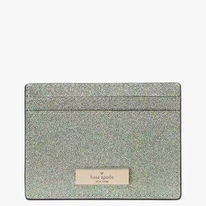 Kate Spade Kenzie Glitter Metallic Small Cardholder Wallet NIB